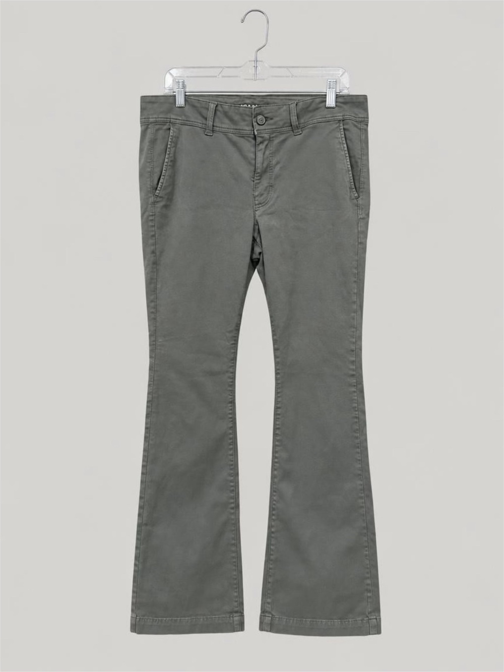 American Eagle Dark Grey Flare Super Stretch Chinos - 14 Short